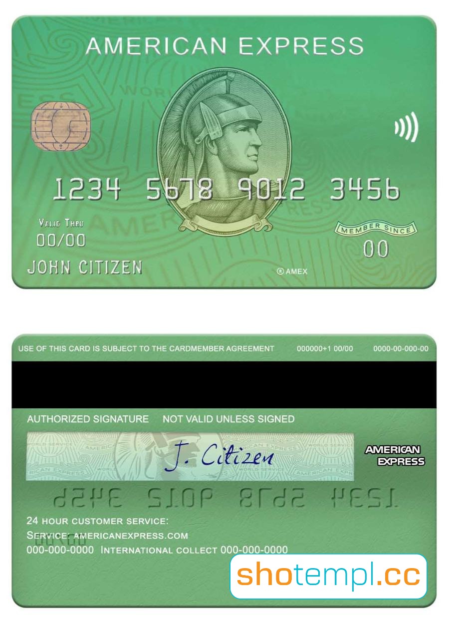 American Express Aeroplan Card PSD Template